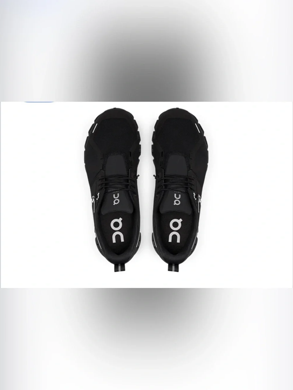 ON RUNNING CLOUD 5 WATERPROOF ALL BLACK FAST LACING ATHLETIC SNEAKERS SZ 10 NEW